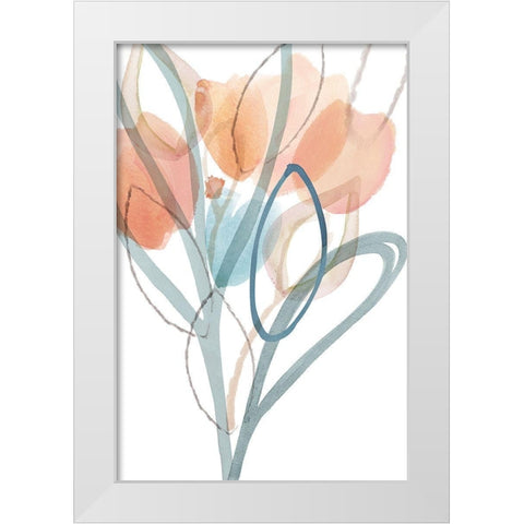 Angeline III White Modern Wood Framed Art Print by Kouta, Flora