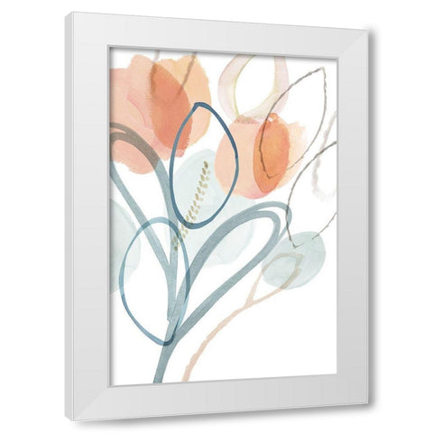 Angeline IV White Modern Wood Framed Art Print by Kouta, Flora