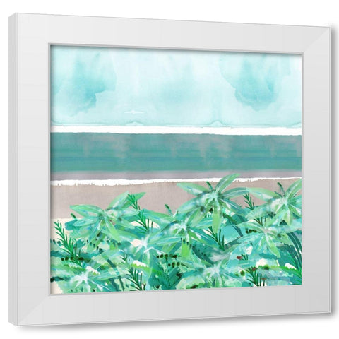 Wild Palms III White Modern Wood Framed Art Print by Kouta, Flora