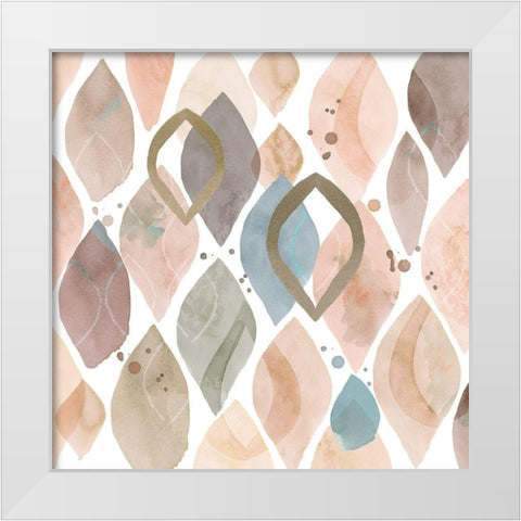 Water Colours I White Modern Wood Framed Art Print by Kouta, Flora