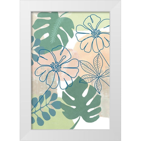 Flower Power I White Modern Wood Framed Art Print by Kouta, Flora