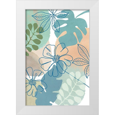 Flower Power II White Modern Wood Framed Art Print by Kouta, Flora