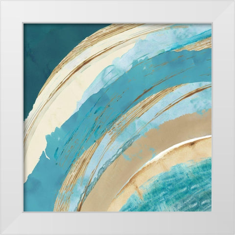Making Waves I White Modern Wood Framed Art Print by Kouta, Flora