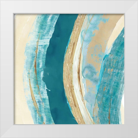 Making Waves II White Modern Wood Framed Art Print by Kouta, Flora