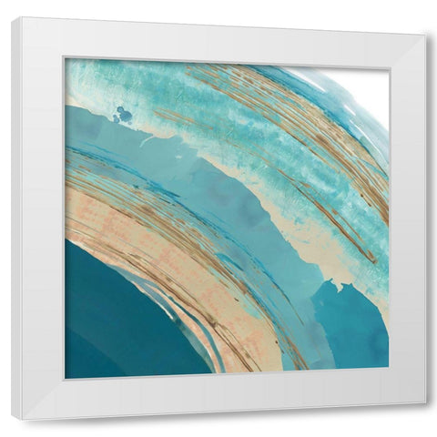 Making Waves III White Modern Wood Framed Art Print by Kouta, Flora