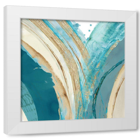 Making Waves IV White Modern Wood Framed Art Print by Kouta, Flora