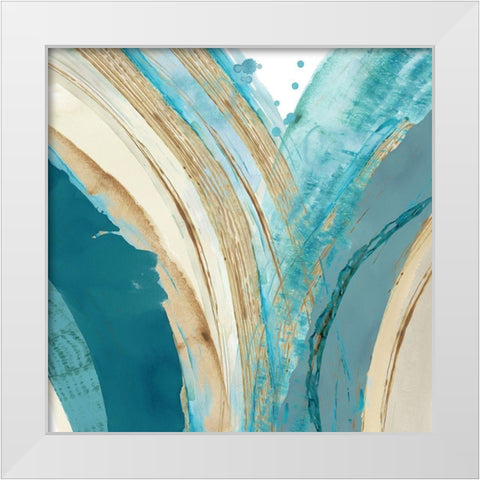 Making Waves IV White Modern Wood Framed Art Print by Kouta, Flora