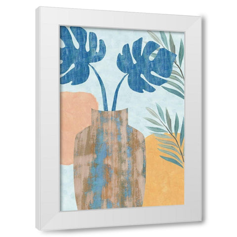 Indigo Yellow Still Life IV White Modern Wood Framed Art Print by Kouta, Flora