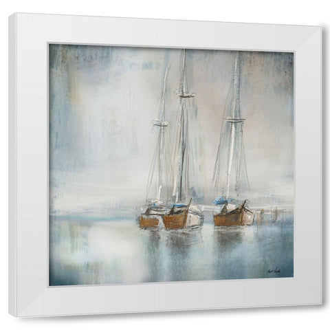 Boats I White Modern Wood Framed Art Print by Novak, Rick