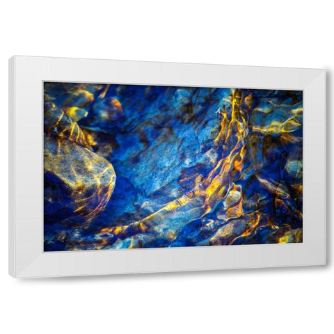 Blue Velvet White Modern Wood Framed Art Print by Cooper, Helena