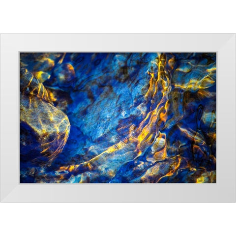 Blue Velvet White Modern Wood Framed Art Print by Cooper, Helena