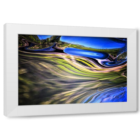 Convergence White Modern Wood Framed Art Print by Cooper, Helena