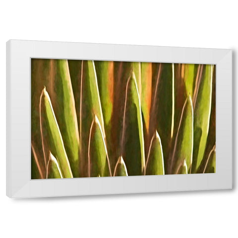 Desert Growth White Modern Wood Framed Art Print by Robertson, Leda