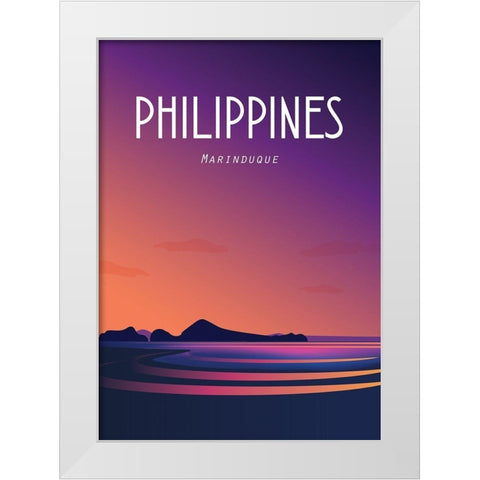 phlippines travel poster White Modern Wood Framed Art Print by ARCTIC FRAME