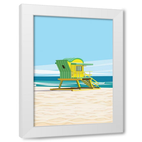 dipsouth-beach White Modern Wood Framed Art Print by ARCTIC FRAME