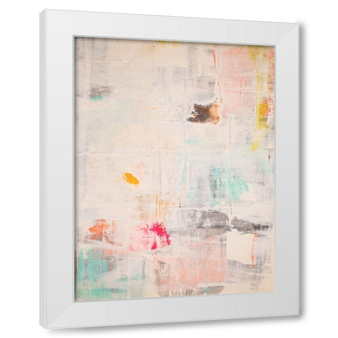 Mosaic I White Modern Wood Framed Art Print by Aryai, Sia