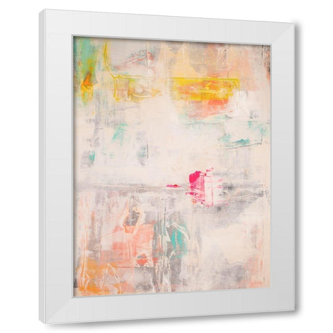 Mosaic II White Modern Wood Framed Art Print by Aryai, Sia