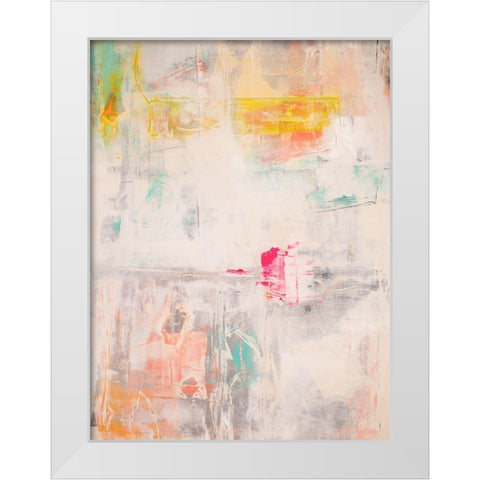 Mosaic II White Modern Wood Framed Art Print by Aryai, Sia