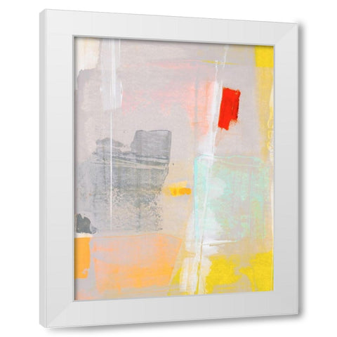 Mosaic IV White Modern Wood Framed Art Print by Aryai, Sia