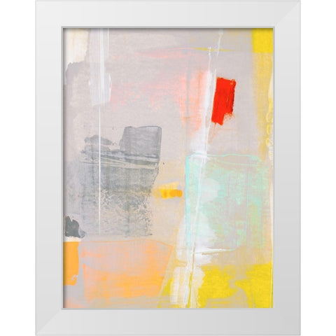 Mosaic IV White Modern Wood Framed Art Print by Aryai, Sia