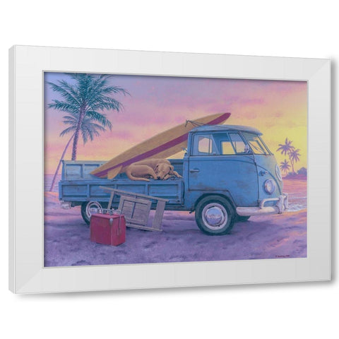 The Beach Boys White Modern Wood Framed Art Print by Courtney, Richard
