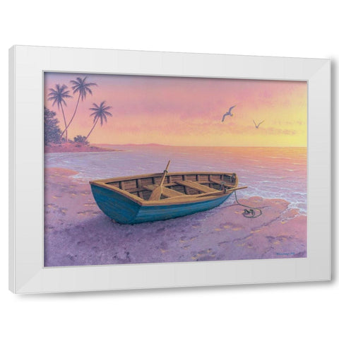 Life is but a Dream White Modern Wood Framed Art Print by Courtney, Richard