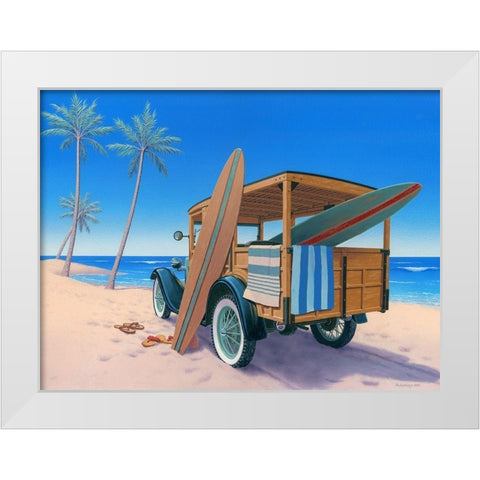 The Good Ole Days White Modern Wood Framed Art Print by Courtney, Richard