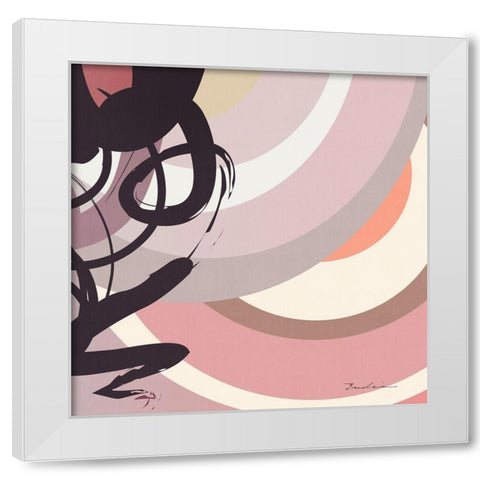 Rose Strands Trail I White Modern Wood Framed Art Print by Evalia Designs