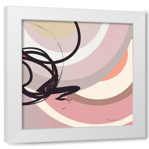 Rose Strands Trail II White Modern Wood Framed Art Print by Evalia Designs