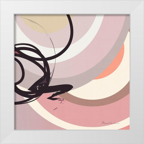 Rose Strands Trail II White Modern Wood Framed Art Print by Evalia Designs