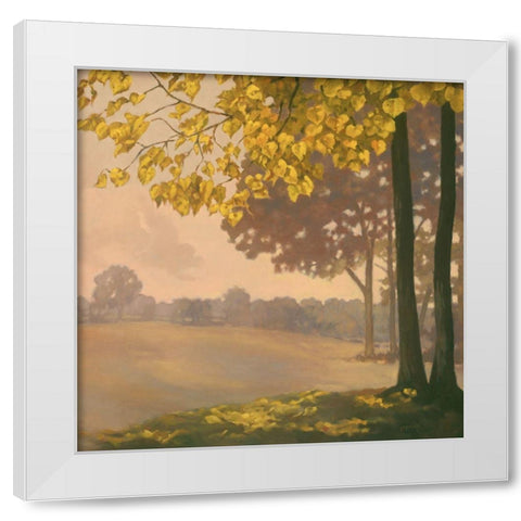 Autumn Memories White Modern Wood Framed Art Print by Reynolds, Graham