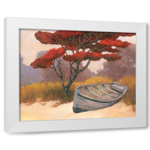 Shoreline White Modern Wood Framed Art Print by Reynolds, Graham