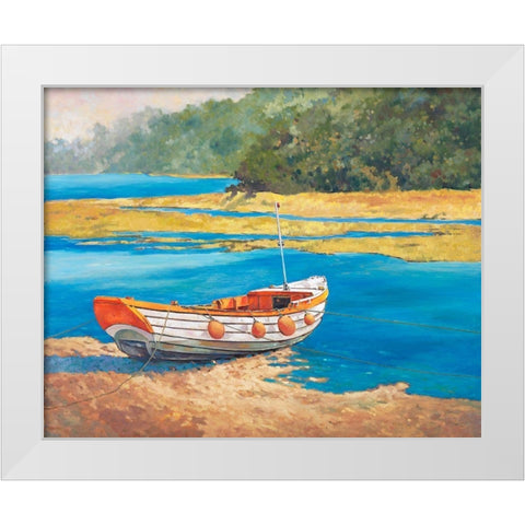 Fishing Boat I White Modern Wood Framed Art Print by Reynolds, Graham
