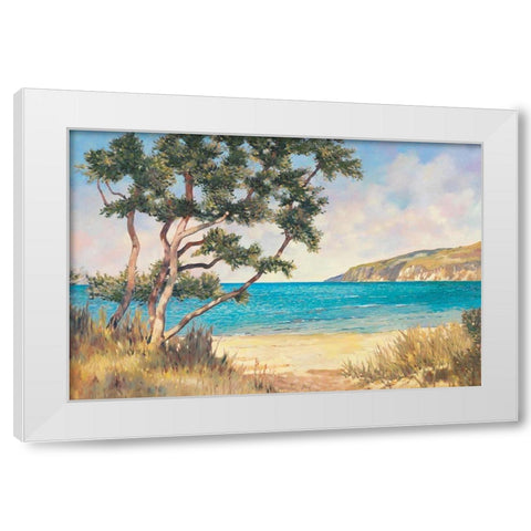 On the Beach I White Modern Wood Framed Art Print by Reynolds, Graham
