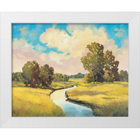 Farming Country  White Modern Wood Framed Art Print by Reynolds, Graham