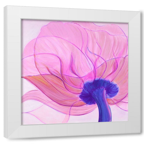 Luminous Flower I I White Modern Wood Framed Art Print by Joy, Julie
