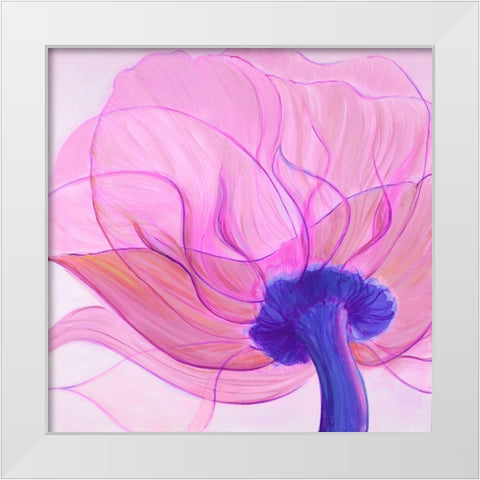 Luminous Flower I I White Modern Wood Framed Art Print by Joy, Julie