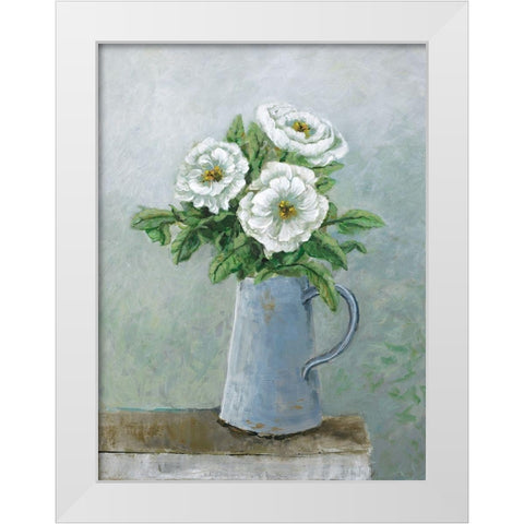 Amour Des Fleurs White Modern Wood Framed Art Print by Joy, Julie