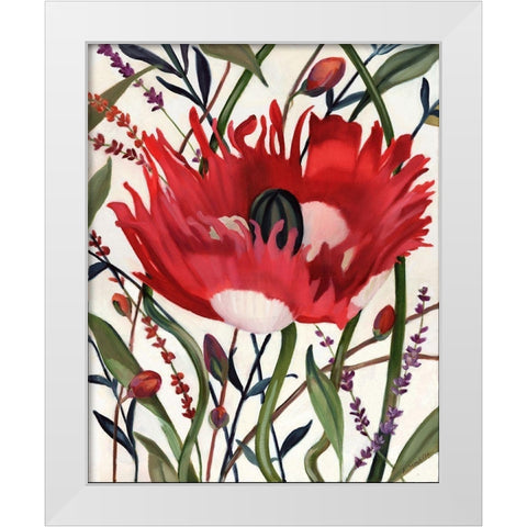 Sea Shell Glow White Modern Wood Framed Art Print by Montillo, Louise