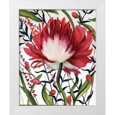 Clam Shell Glow White Modern Wood Framed Art Print by Montillo, Louise