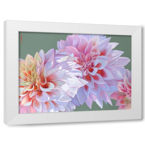 Heart And Soul White Modern Wood Framed Art Print by Montana, Enzo