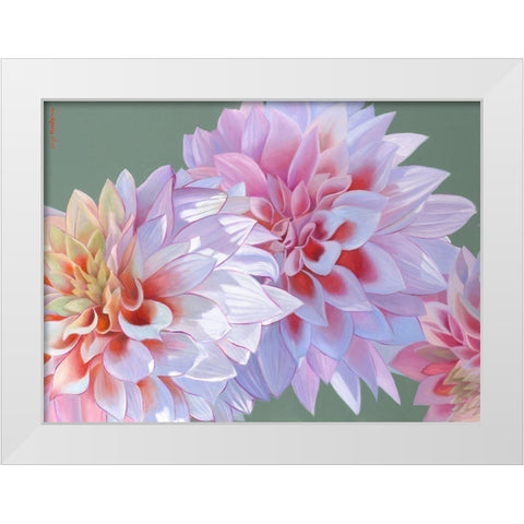 Heart And Soul White Modern Wood Framed Art Print by Montana, Enzo