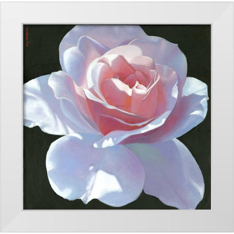 Easy To Love White Modern Wood Framed Art Print by Montana, Enzo