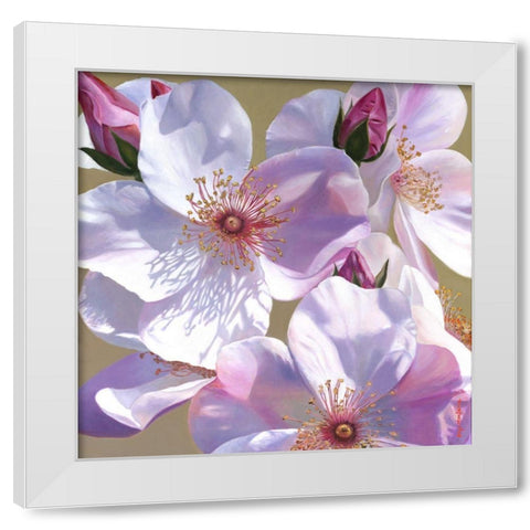 Fascination White Modern Wood Framed Art Print by Montana, Enzo