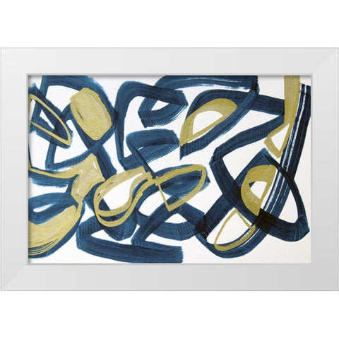 Minimalist Painting White Modern Wood Framed Art Print by Orlov, Irena