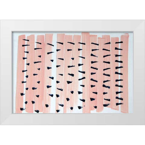 Minimalist Painting White Modern Wood Framed Art Print by Orlov, Irena