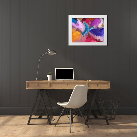 Acceleration I White Modern Wood Framed Art Print by Orlov, Irena
