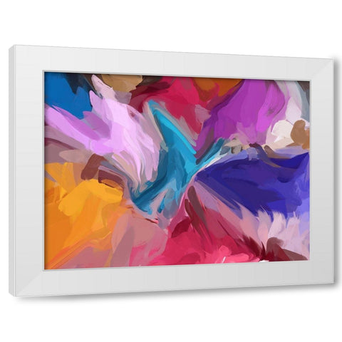 Acceleration I White Modern Wood Framed Art Print by Orlov, Irena
