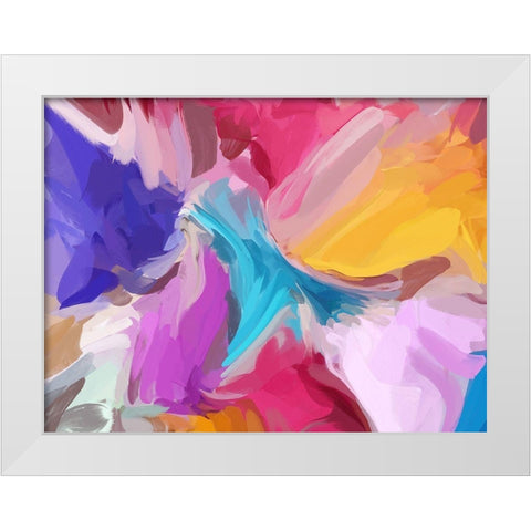 Acceleration II White Modern Wood Framed Art Print by Orlov, Irena