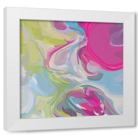 The Continuous Flow White Modern Wood Framed Art Print by Orlov, Irena